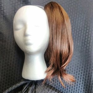 Silky high quality Brown Clip in ponytail